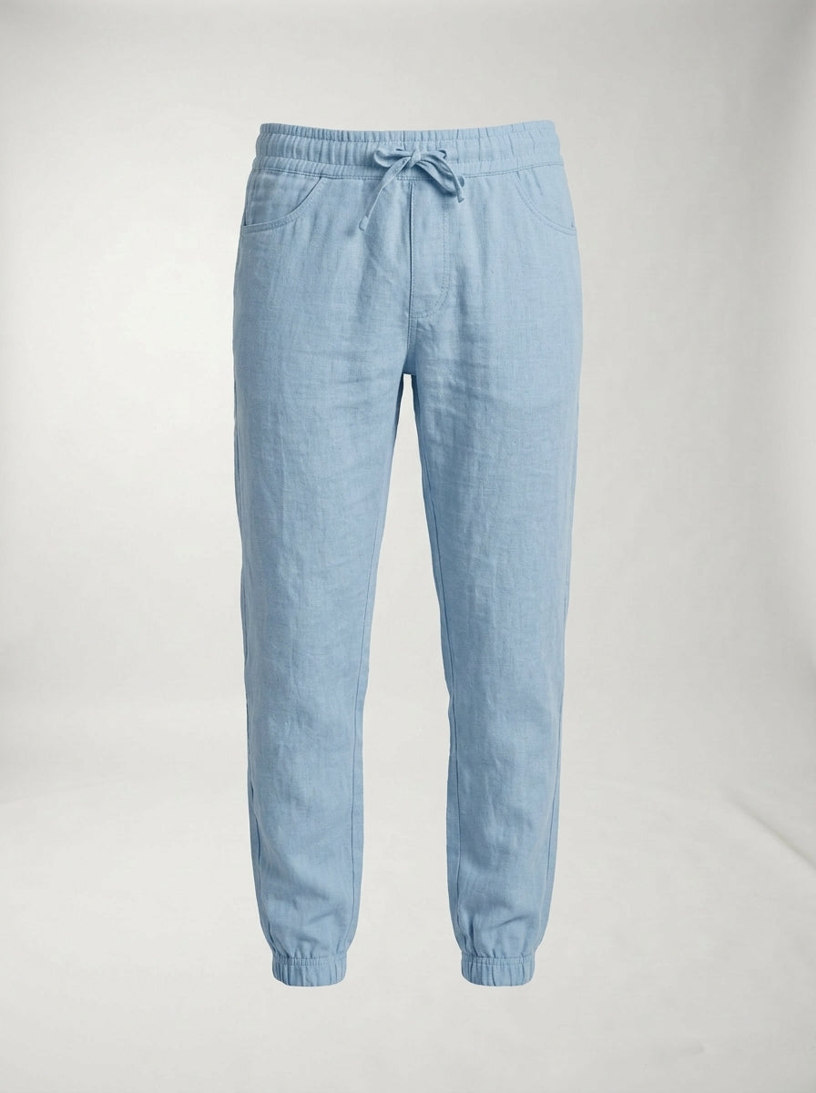 Fintan | Soft Touch Linen Look Joggers