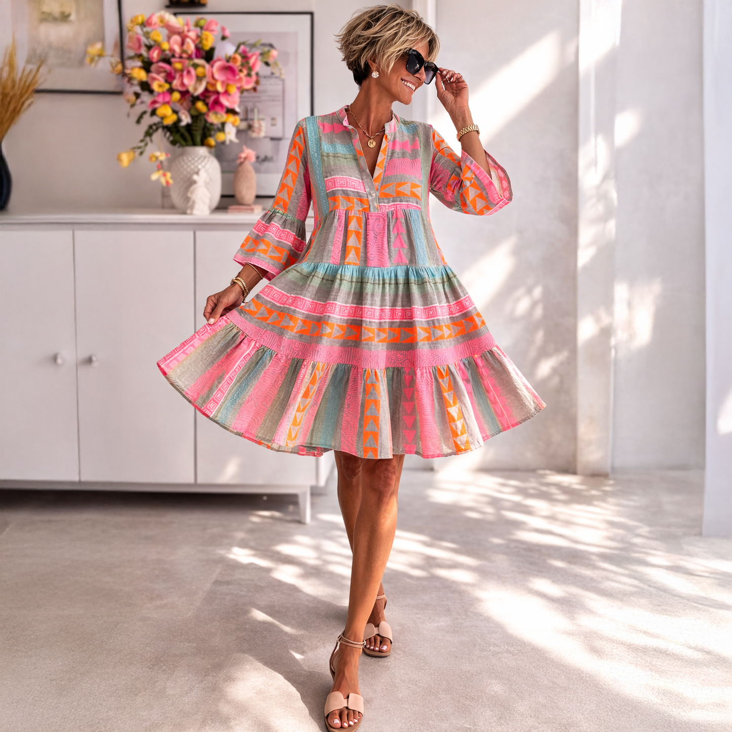 Olivienne | Relaxed Boho Smock Dress