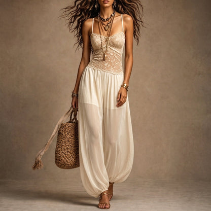 Delyra | Flowy Sleeveless Resort Jumpsuit