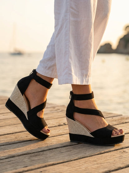 Kataleya | Open Toe Comfort Wedge Sandals
