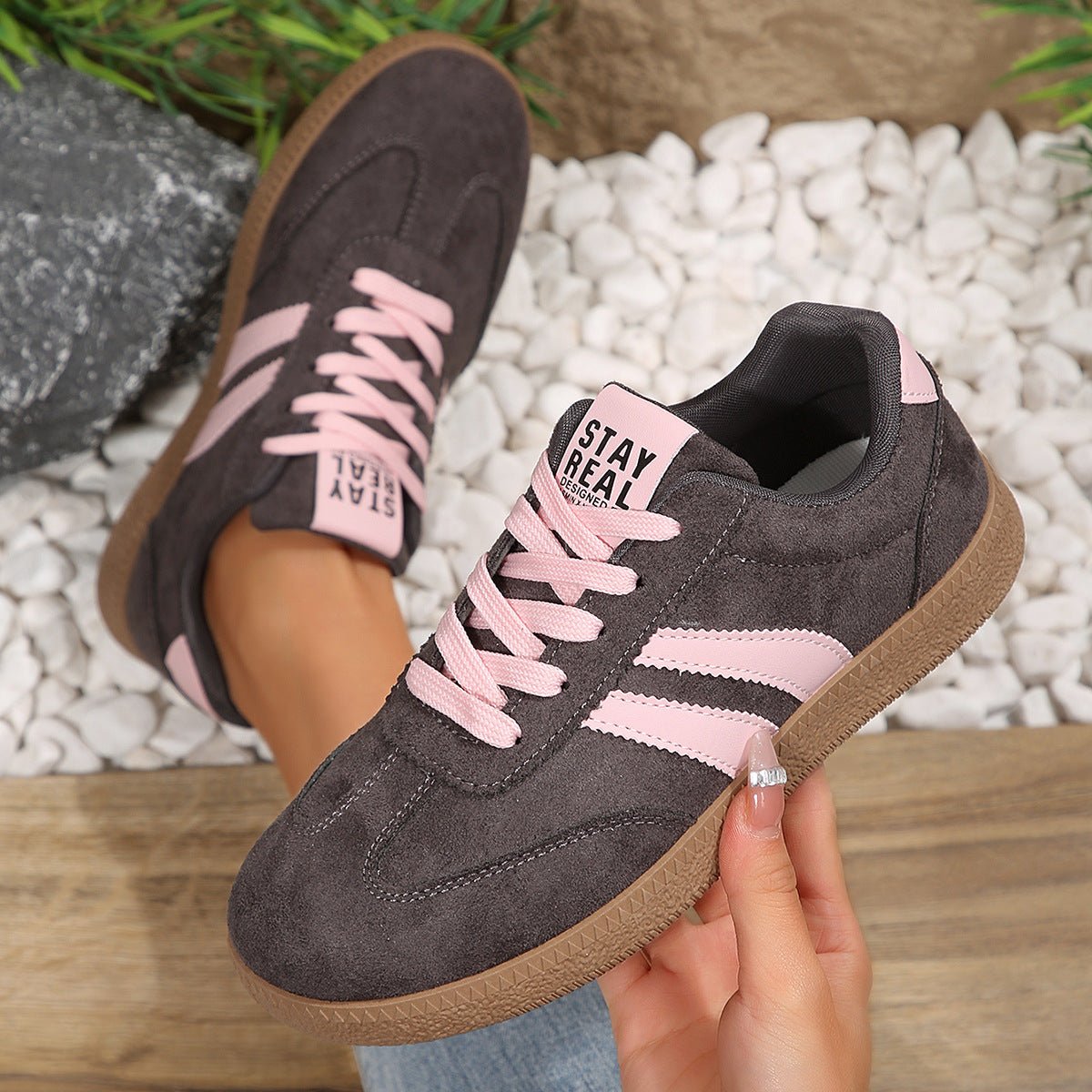 Marvella | Casual Gum Sole Sneakers