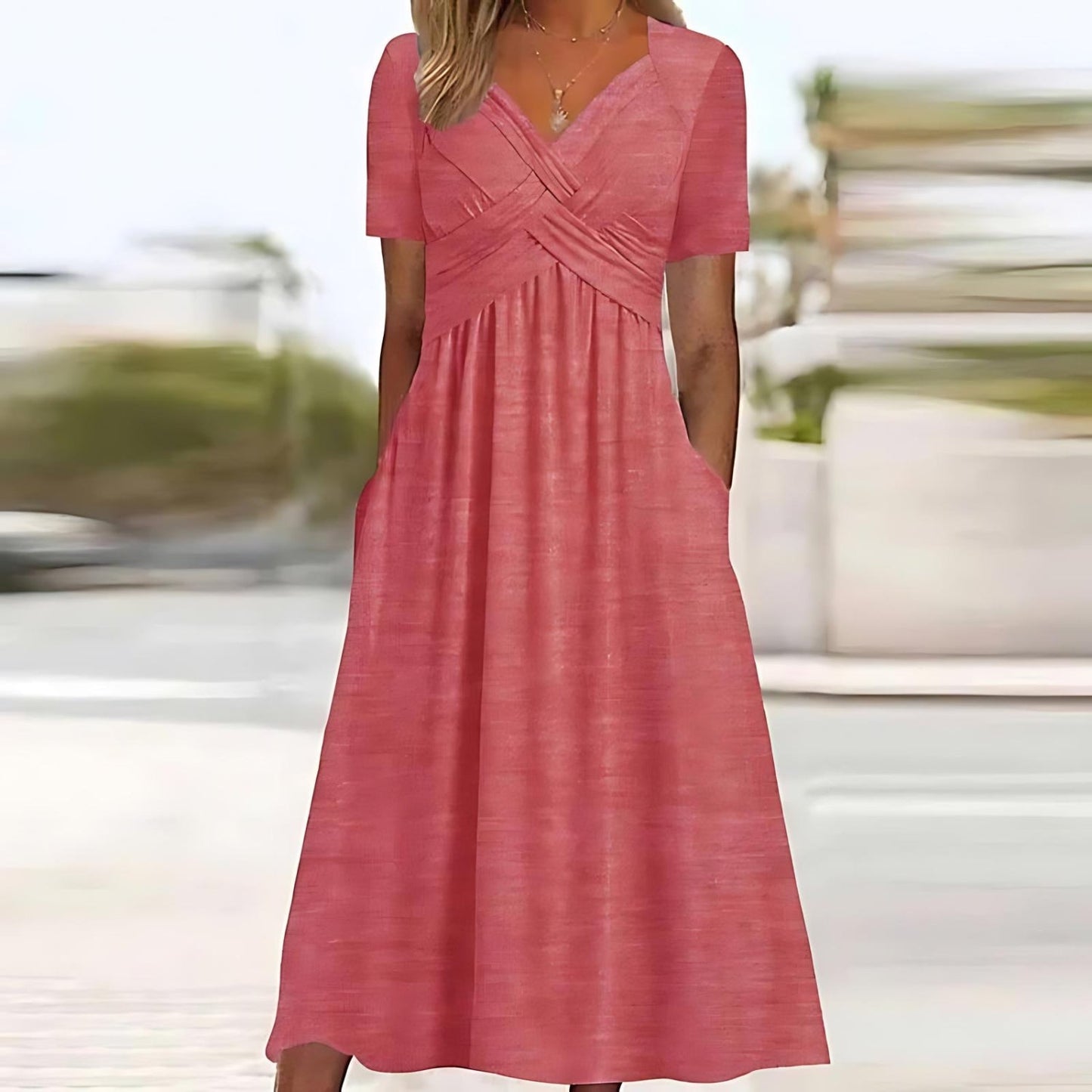 Aurelia | Twist Front Pocket Maxi Dress