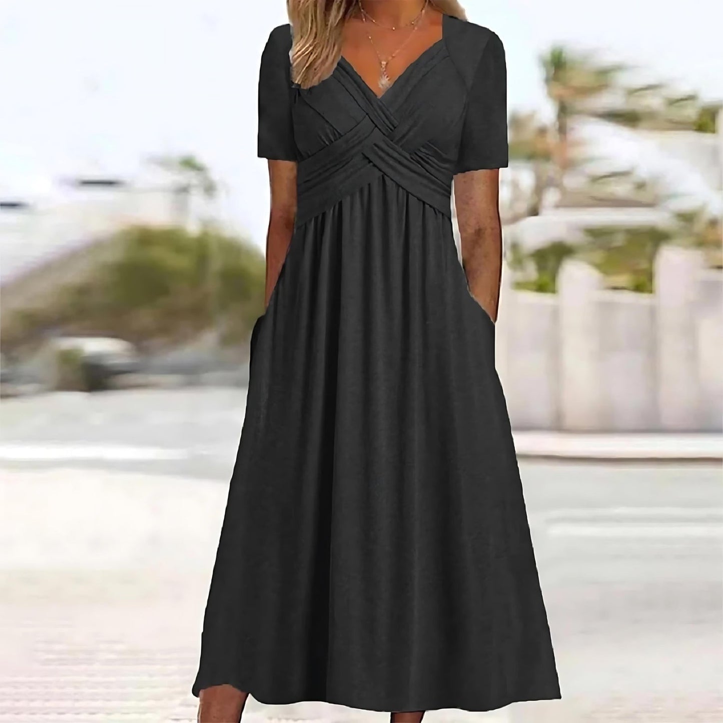 Aurelia | Twist Front Pocket Maxi Dress