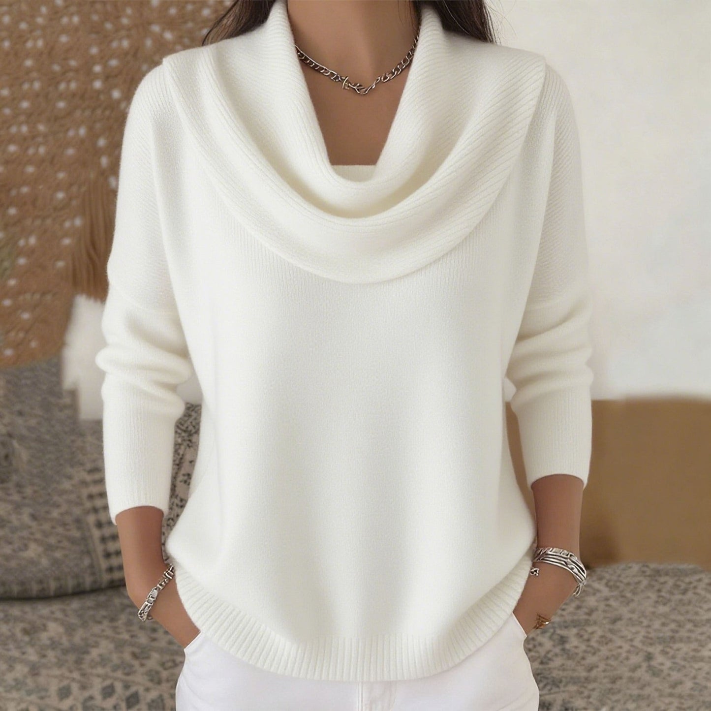 Esmiora | Graceful Cowl Neck Sweater