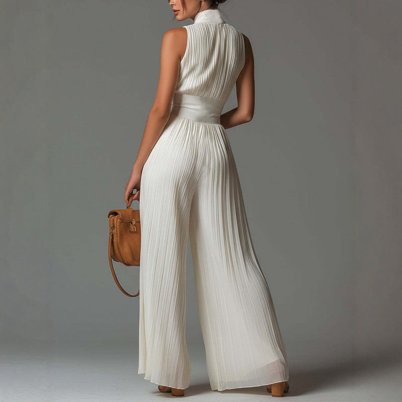 Velmira | Floral Halter Wide Leg Jumpsuit