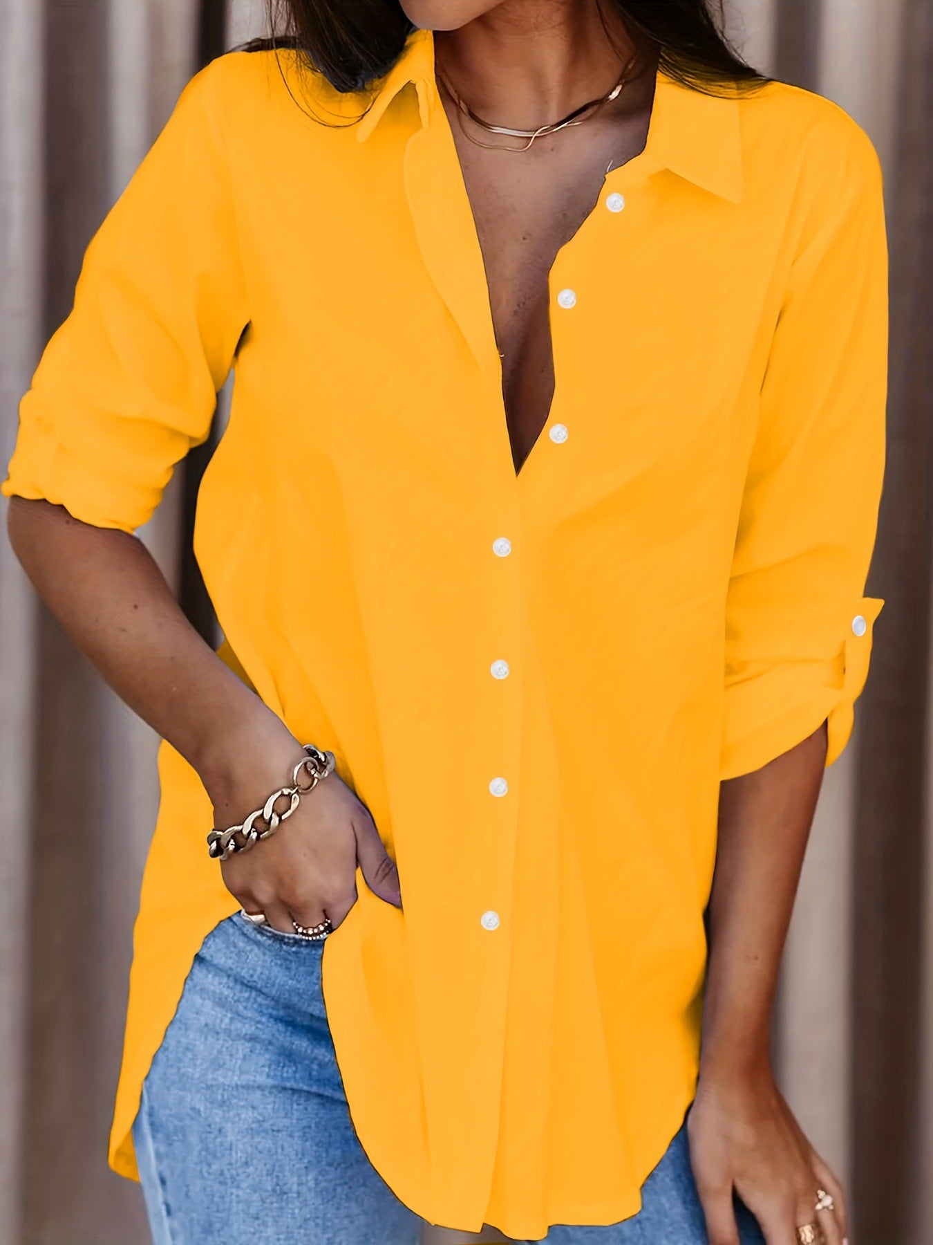 Araminta | Relaxed Fit Collared Blouse
