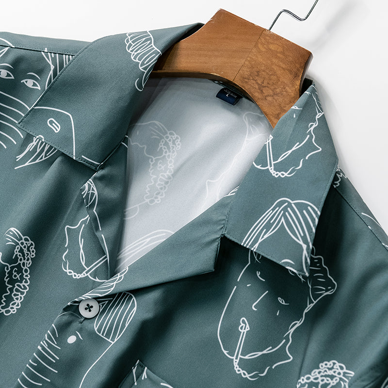 Zayden | Abstract Print Resort Shirt