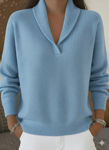 Briseida | Relaxed V Neck Collar Sweater