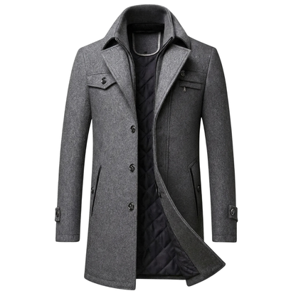 Quintrell | Executive Wool Blend Overcoat
