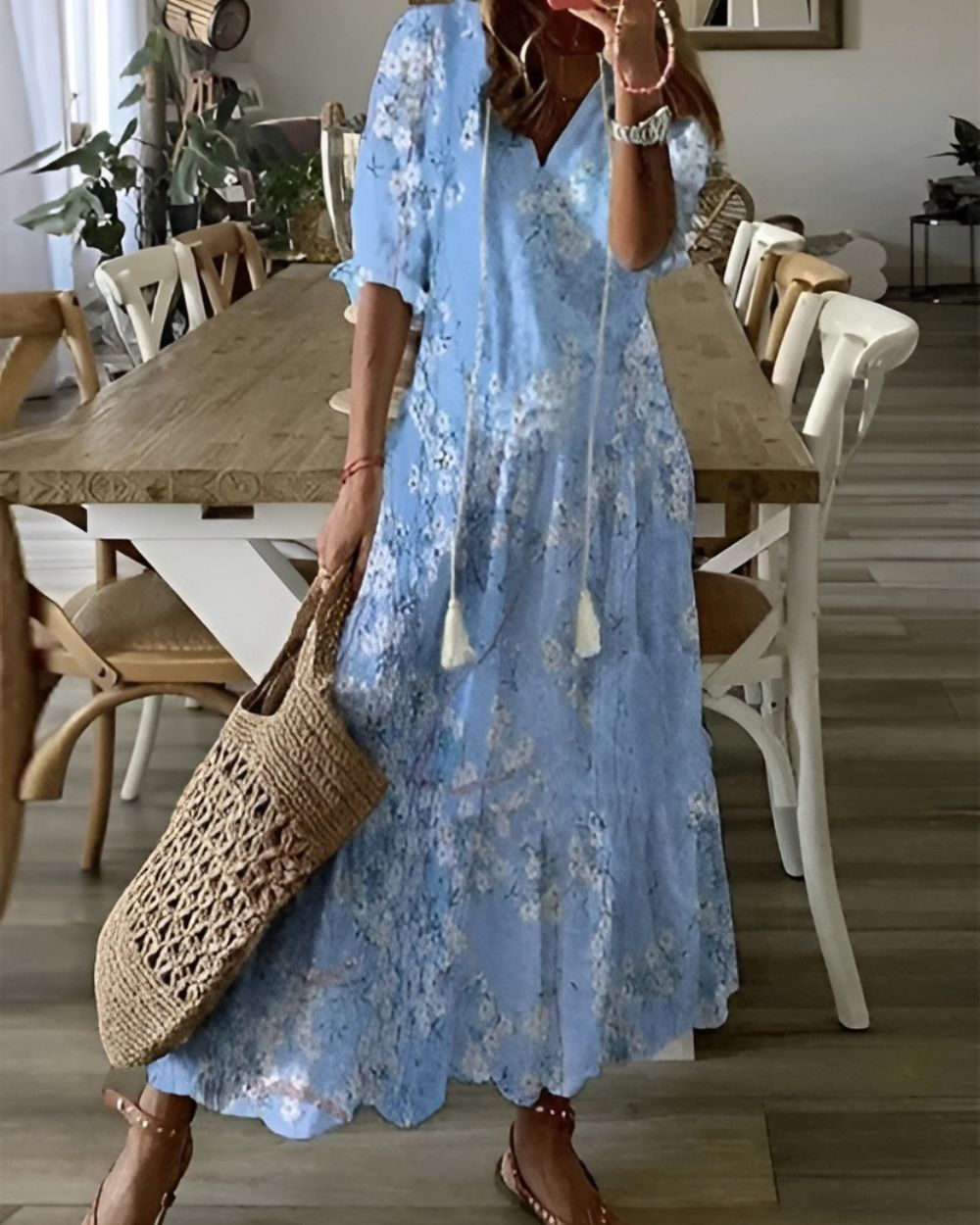 Calistae | Breezy V Neck Day Dress