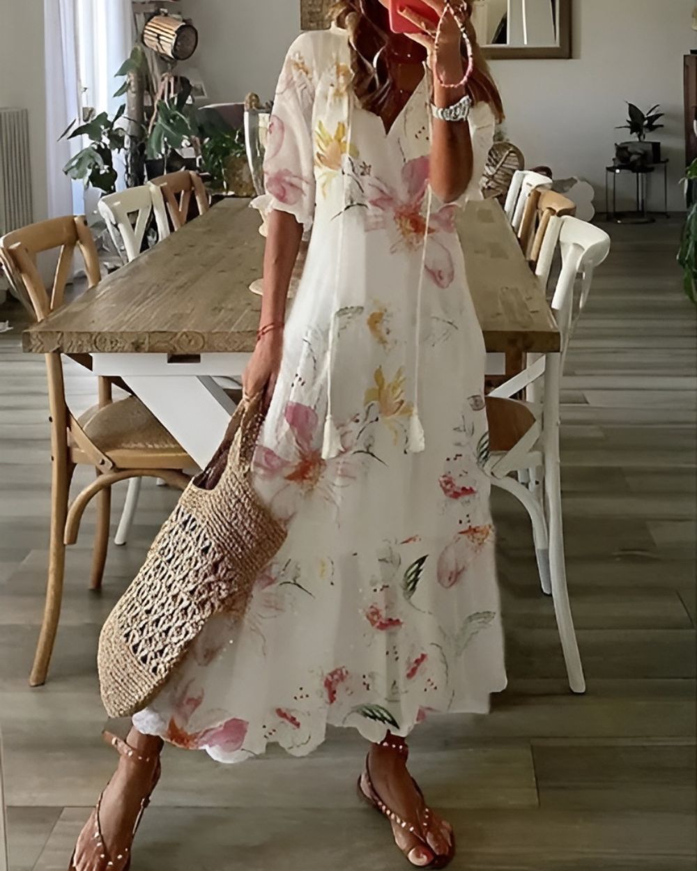 Calistae | Breezy V Neck Day Dress