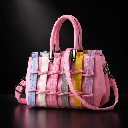 Liora | Braided Colorblock Top Handle Bag