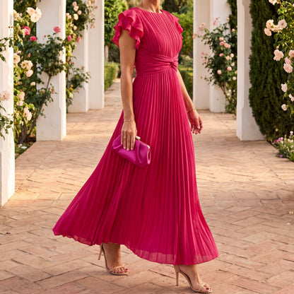 Dorielle | Refined Pleated Occasion Dress