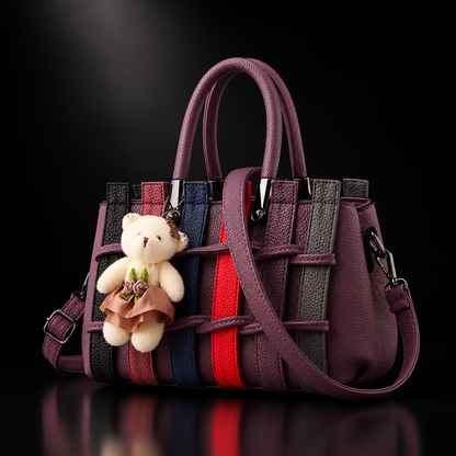 Liora | Braided Colorblock Top Handle Bag