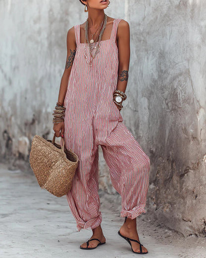Hollis | Effortless Striped Utility Jumpsuit
