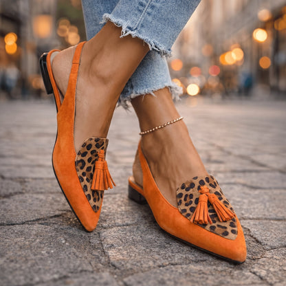 Yareli | Tassel Accent Slingback Flats