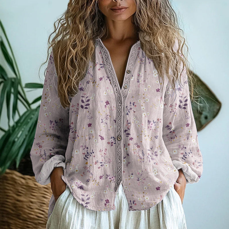 Maelis | Nature Print Relaxed Blouse