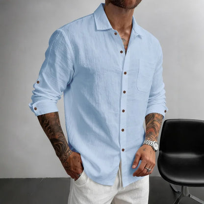 Gideon | Classic Button Up Linen Shirt