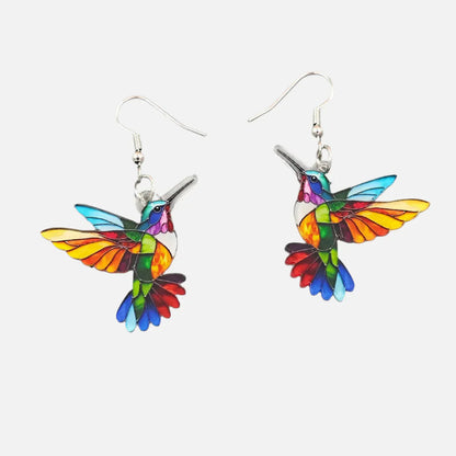 Aurelisse | Multicolor Hummingbird Statement Earrings