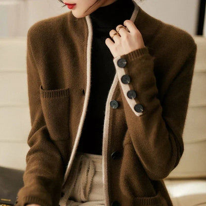 Kerith | Elegant Contrast Edge Cardigan