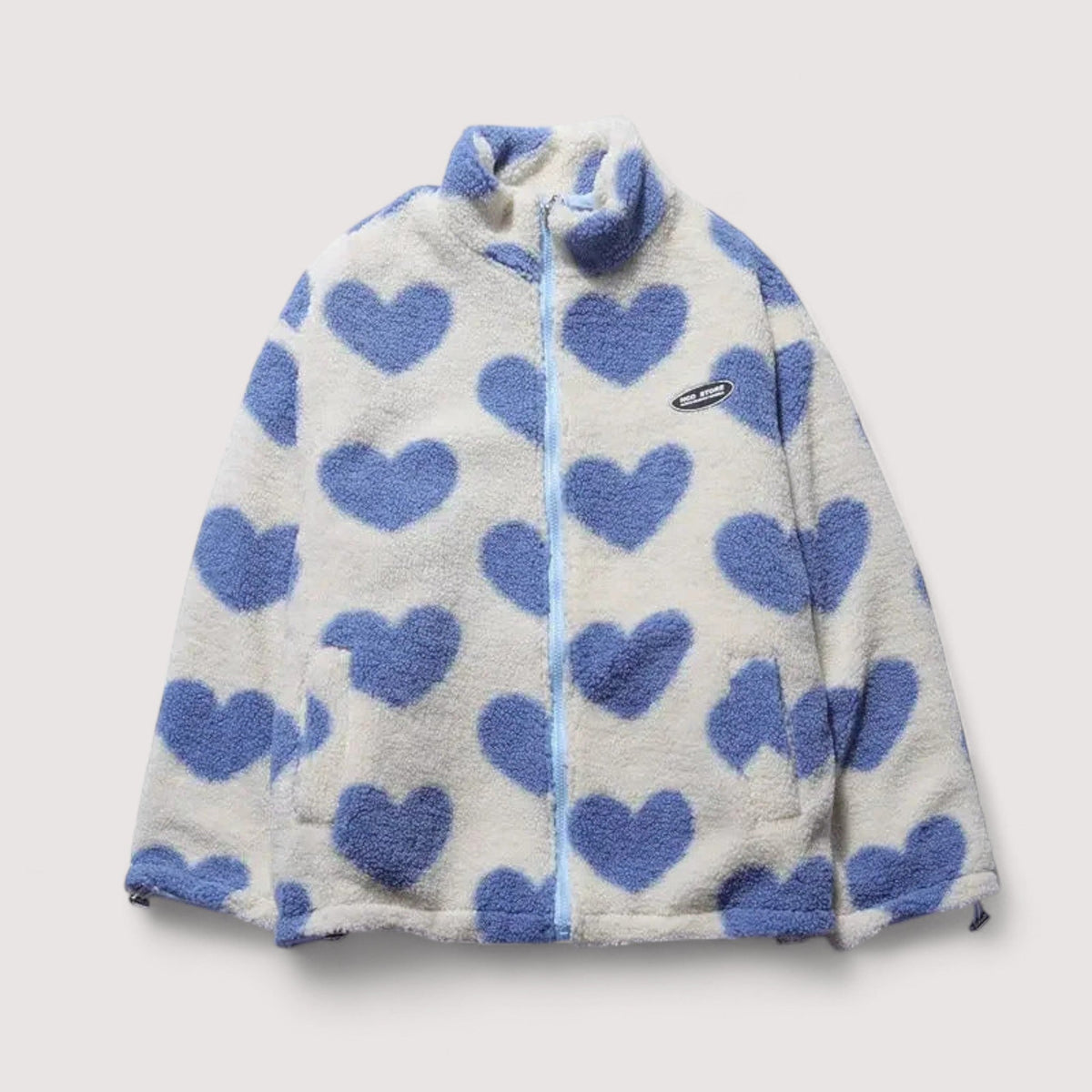 Linetta | Reversible Heart Sherpa Jacket
