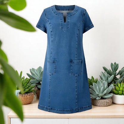 Tavina | Everyday Short Sleeve Denim Dress