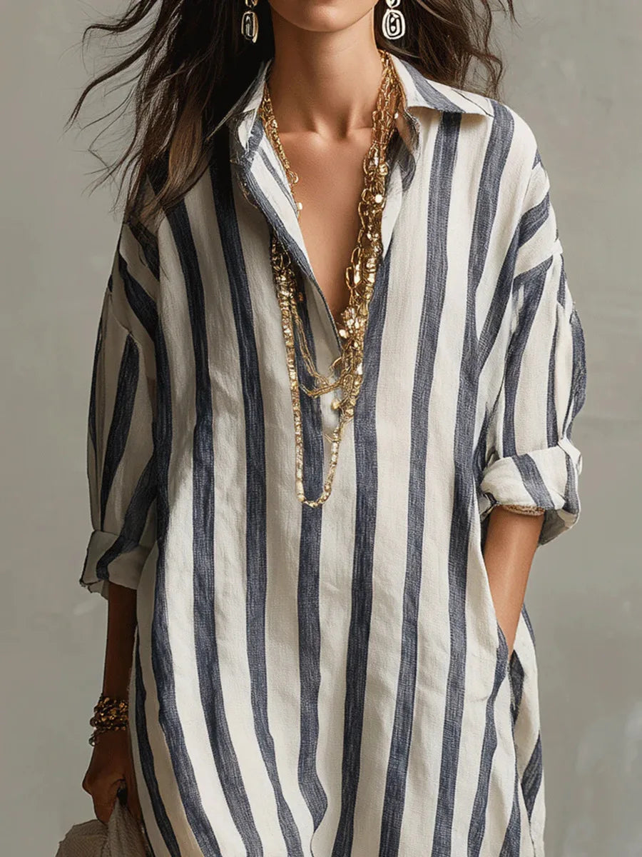 Coralyn | Oversized Button Front Maxi Dress