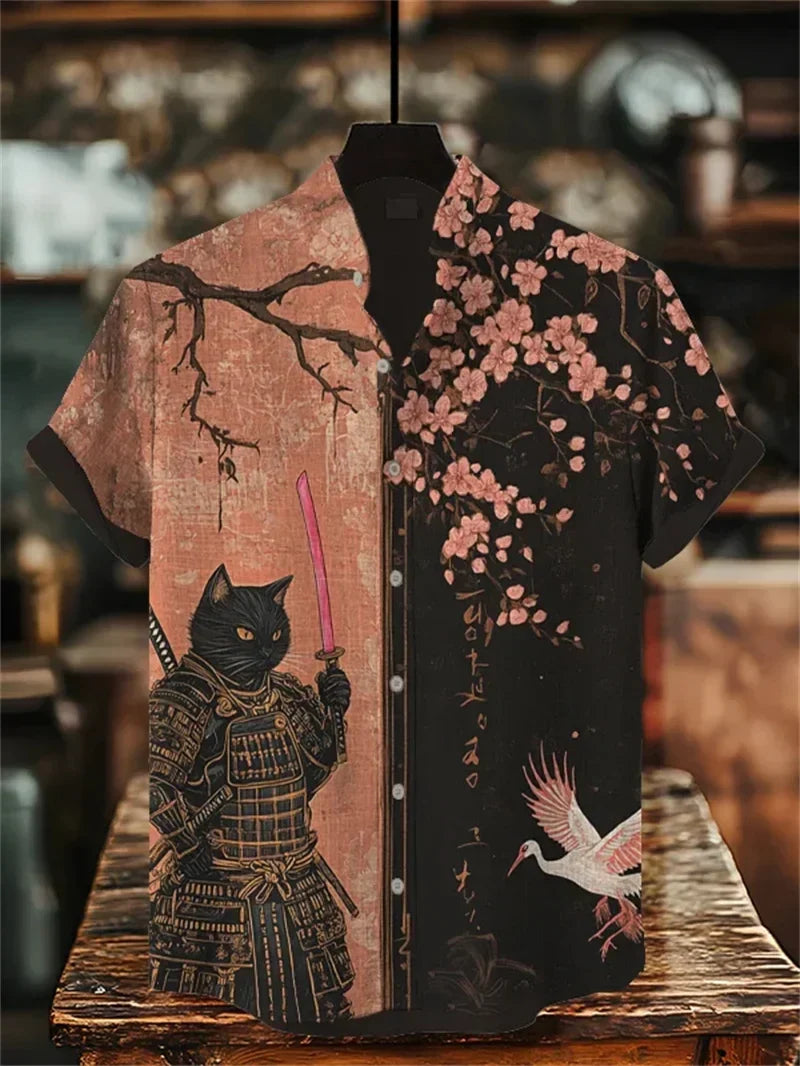 Jorren | Japanese Inspired Graphic Button Shirt