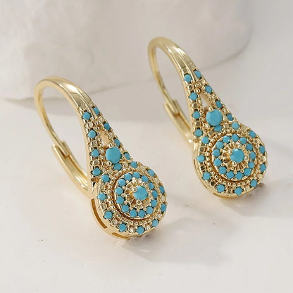 Veridiana | Turquoise Mosaic Drop Earrings