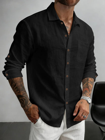 Gideon | Classic Button Up Linen Shirt