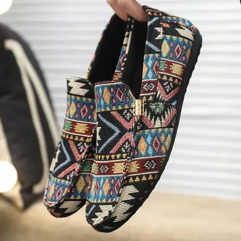 Caelum | Geometric Canvas Driving Shoes