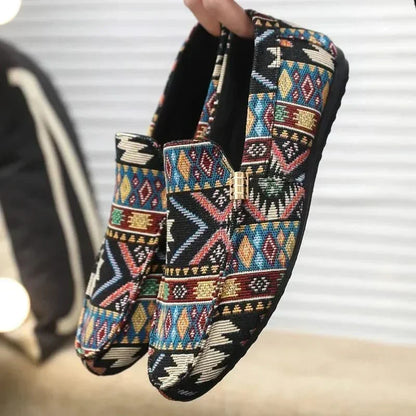Caelum | Geometric Canvas Driving Shoes