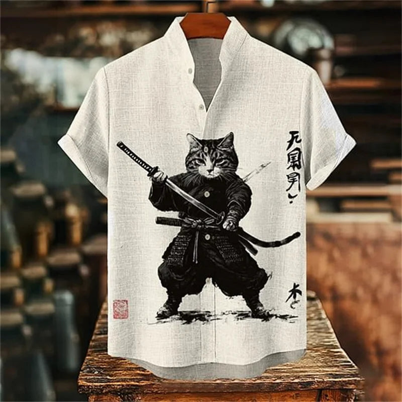 Jorren | Japanese Inspired Graphic Button Shirt
