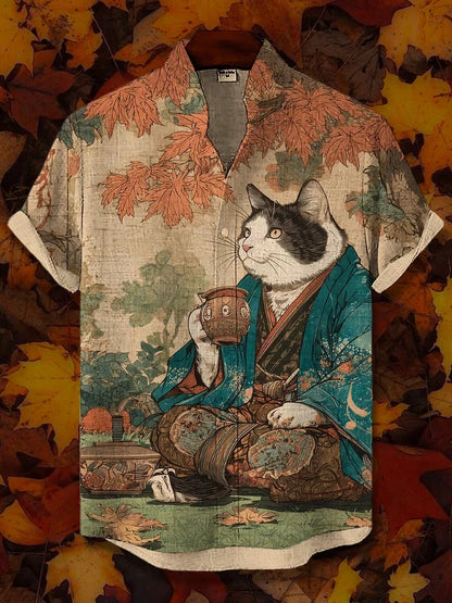 Jorren | Japanese Inspired Graphic Button Shirt