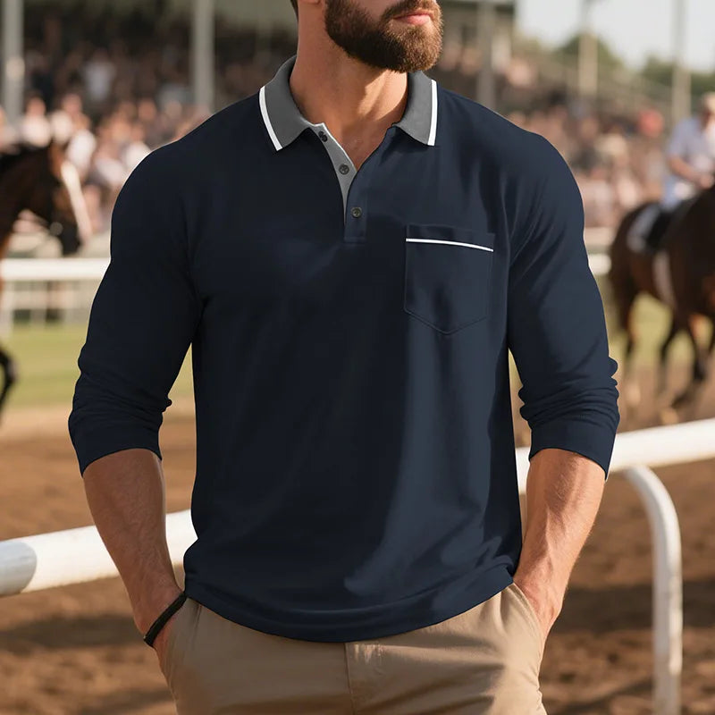 Tavian | Modern Trim Collar Polo Shirt