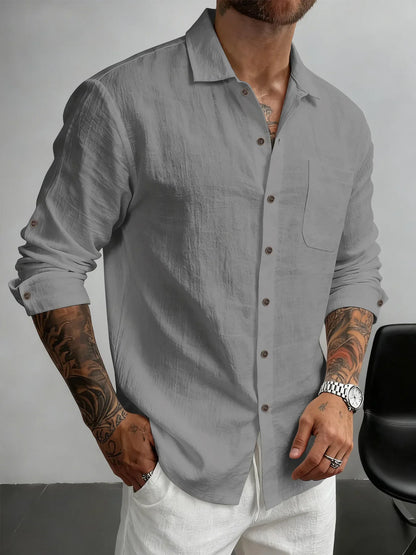 Gideon | Classic Button Up Linen Shirt