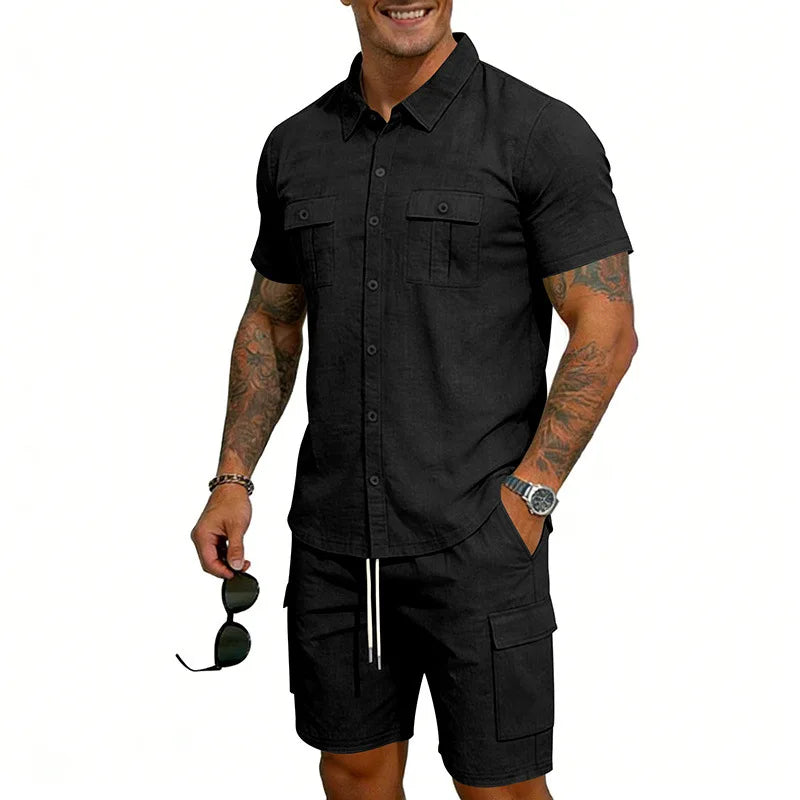 Dunmore | Relaxed Pocket Shirt And Shorts Set