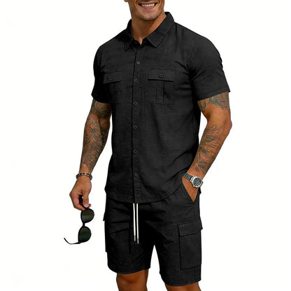 Dunmore | Relaxed Pocket Shirt And Shorts Set