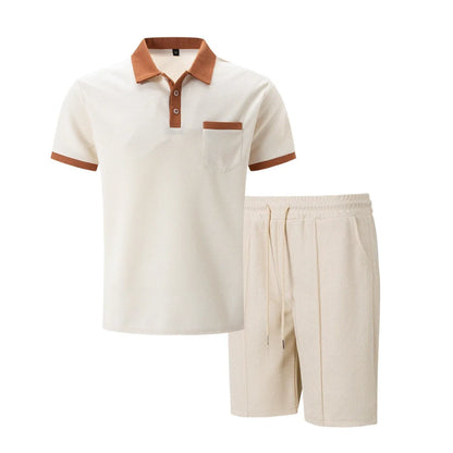 Callan | Textured Polo Two Piece Set