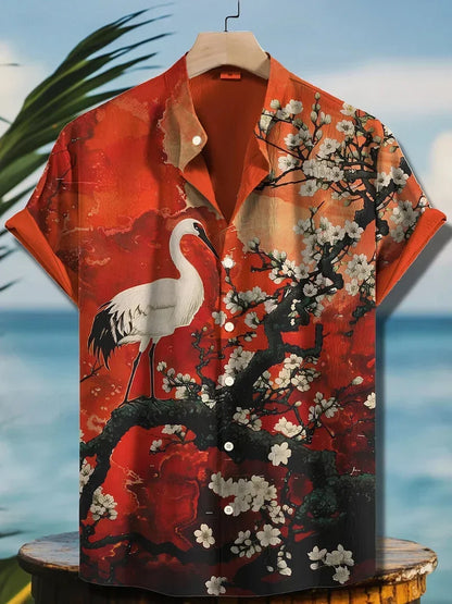 Jorren | Japanese Inspired Graphic Button Shirt