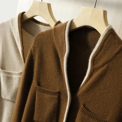 Kerith | Elegant Contrast Edge Cardigan