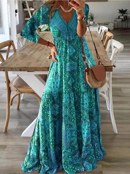 Ysoria | Bohemian Printed Maxi Dress