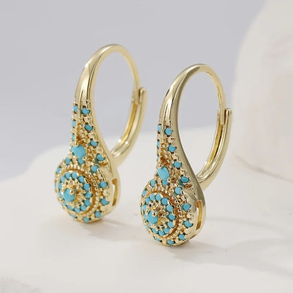 Veridiana | Turquoise Mosaic Drop Earrings