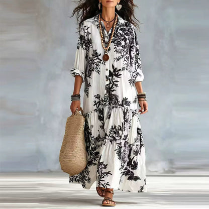 Dovina | Breezy Botanical Maxi Dress