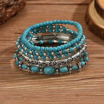 Sidonia | Artisan Turquoise Stack Bracelet Set