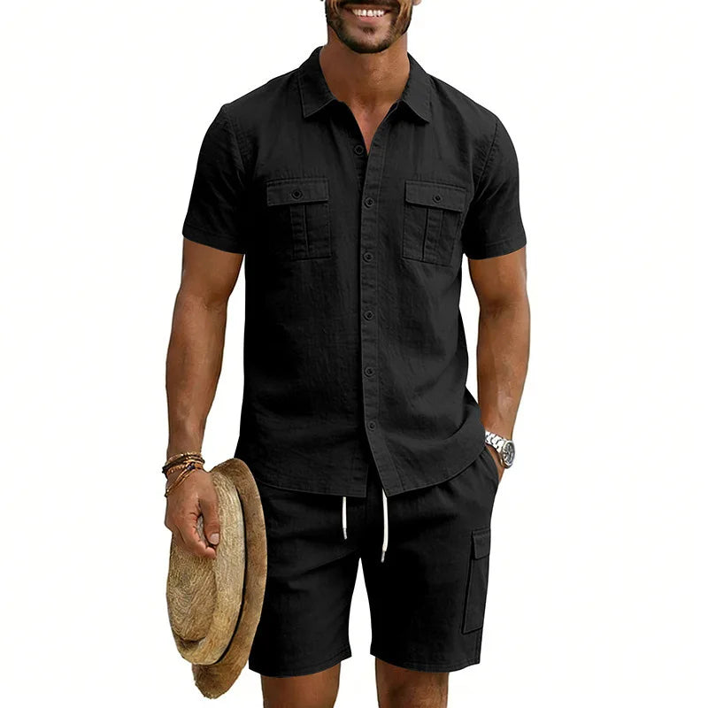 Dunmore | Relaxed Pocket Shirt And Shorts Set