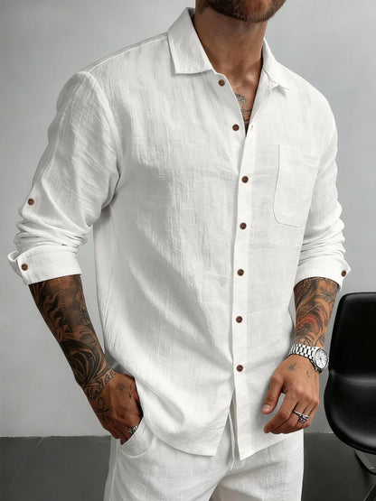 Gideon | Classic Button Up Linen Shirt