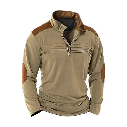 Fenric | Contrast Patch Quarter Zip Pullover