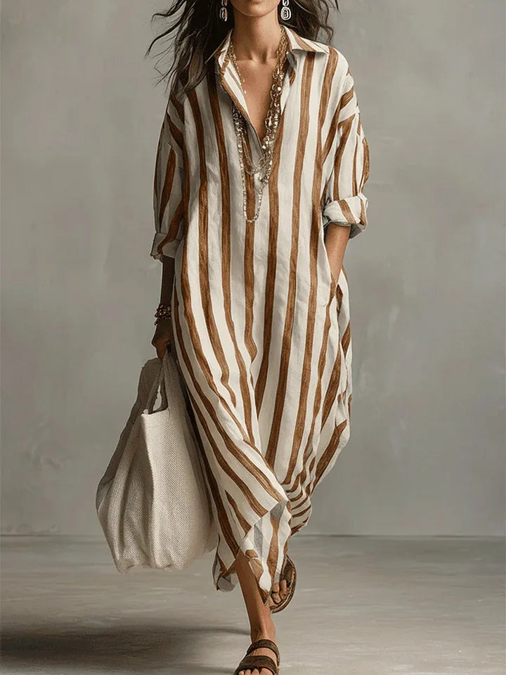 Coralyn | Oversized Button Front Maxi Dress