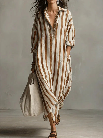 Coralyn | Oversized Button Front Maxi Dress